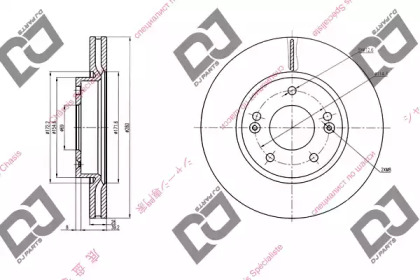 Тормозной диск DJ PARTS BD1360